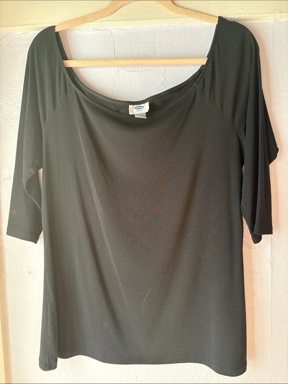 Old Navy Black Scoop Neck Short Sleeve Top